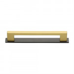 M Marcus Heritage Brass Metro Design Cabinet Pull with Plate 160mm Centre to Centre